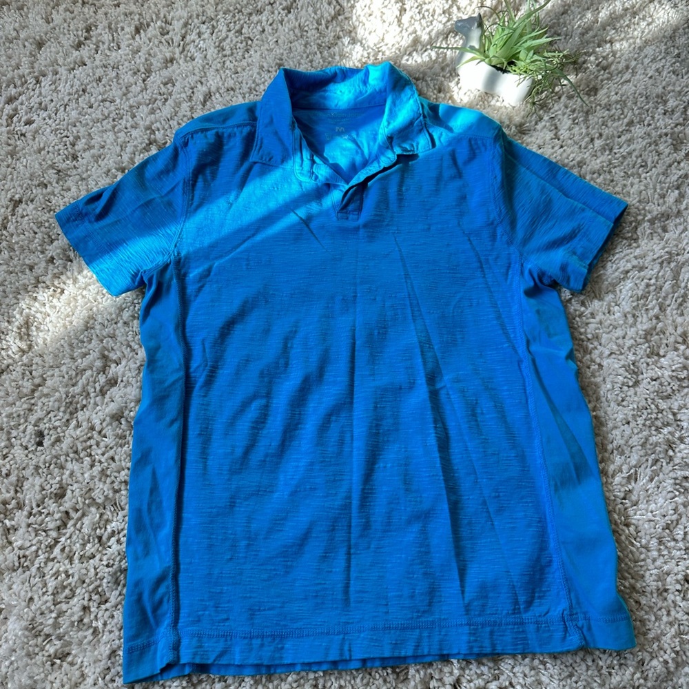 Calvin Klein Jeans blue men's casual collared short sleeve golf shirt